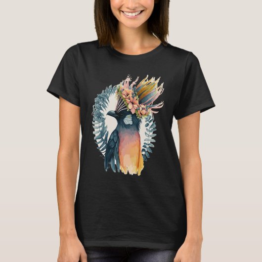 Cute Bird Of Paradise Bird Flower Crown Pet Birds  T-shirt (Voorkant)
