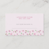 Cute Bird on Banner Diaper Raffle Enclosure Kaart (Achterkant)