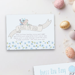 Cute Bird op Banner Books for Baby Boy Informatiekaartje