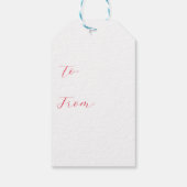 Cute Bird op een Branch met lint Cadeaulabel (Achterkant)