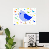 Cute Bird Poster (Thuiskantoor)