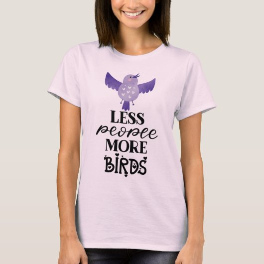 Cute bird  - Purple Bird With Motivational Slogan T-shirt (Voorkant)