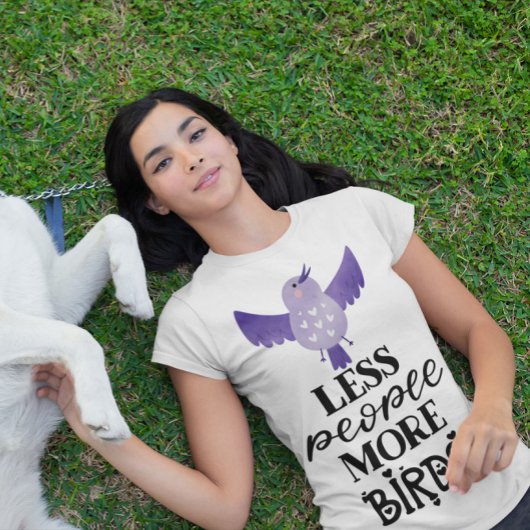 Cute bird  - Purple Bird With Motivational Slogan T-shirt