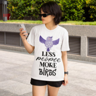 Cute bird  - Purple Bird With Motivational Slogan T-shirt