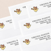 Cute Bird Return-adres Etiket