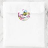 Cute Bird Ronde Sticker (Tas)