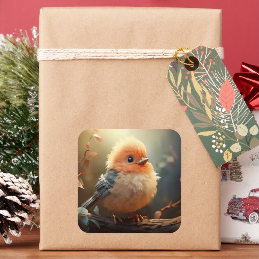 Cute bird sticker (Feestdagen)