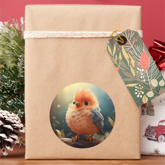 Cute bird sticker (Feestdagen)