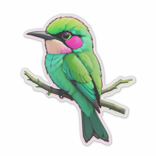 Cute Bird Sticker (Voorkant)