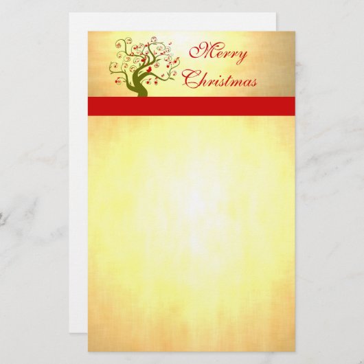 Cute Bird Tree Gifts and Invitting Briefpapier (Voorkant / Achterkant)