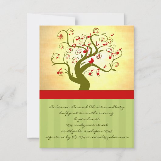 Cute Bird Tree Gifts and Invitting Kaart (Voorkant)