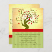 Cute Bird Tree Gifts and Invitting Kaart (Voorkant / Achterkant)