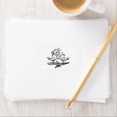 Cute Bird Verloving Black White Lovebird Wedding Etiket (Insitu)