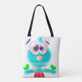 Cute Birdie Groove Tote Tas (Achterkant)