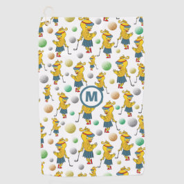 Cute Birdie Initiaal Golfhanddoek