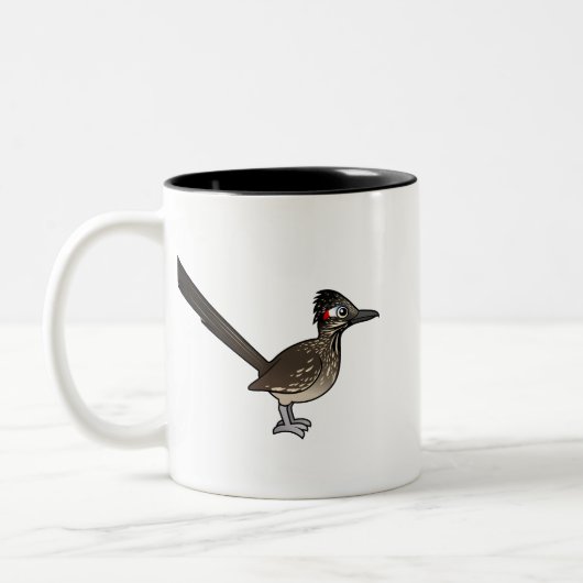 Cute Birdorable Roadrunner Tweekleurige Koffiemok (Links)