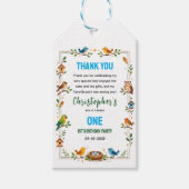 Cute Birds 1st Birthday – Fun Kids Party Cadeaulabel (Voorkant)
