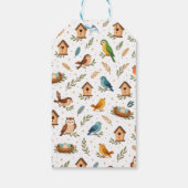 Cute Birds 1st Birthday – Fun Kids Party Cadeaulabel (Achterkant)