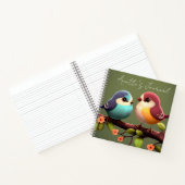 Cute Birds and Apple Blossom Notitieboek (Binnen)