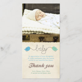 Cute Birds Bedankt voor je foto van Baby Boy