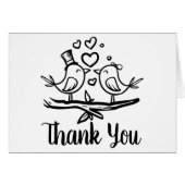 Cute Birds Black White Lovevogels Weddenschap Beda (Voorkant Horizontaal)