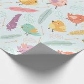 Cute Birds Cadeaupapier (Hoek)