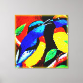 Cute Birds Couple. Bestel nu Canvas Afdruk (Voorkant)