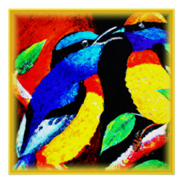 Cute Birds Couple. Bestel nu Perfect Poster