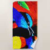 Cute Birds Couple. Bestel nu Strandlaken (Voorkant)