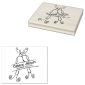 Cute Birds Custom Handmade with love, Large Rubberstempel (Gestempeld)