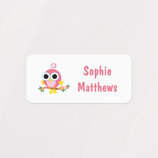Cute Birds Custom Personalized Name Clothing Labels (Design 1)