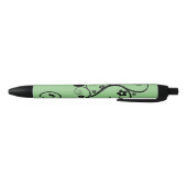 Cute Birds (groene achtergrond) Zwarte Inkt Pen (Bodem)
