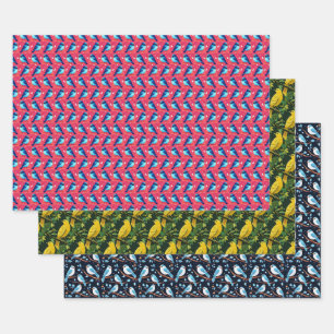 Cute Birds Inpakpapier Vel