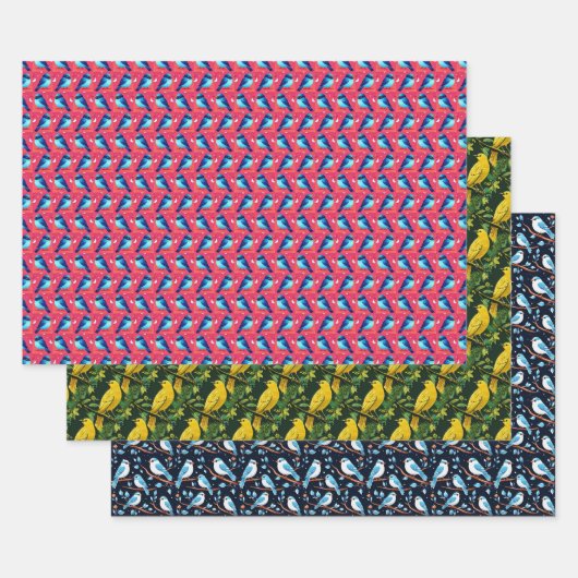 Cute Birds Inpakpapier Vel (Set)