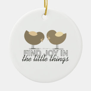 Cute Birds Inspirerend Quote Keramisch Ornament