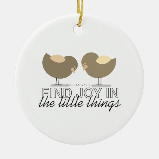 Cute Birds Inspirerend Quote Keramisch Ornament (Voorkant)
