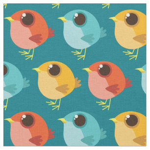 Cute Birds Kinder Cartoon Stof
