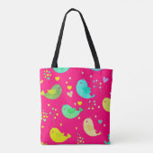  Cute Birds Love Hearts Tote Bag (Achterkant)