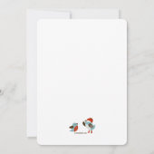 Cute Birds met Winter Clothes Photo Card (Achterkant)