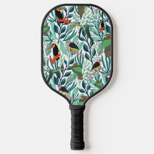 Cute Birds naadloos patroon Pickleball Paddle (Voorkant)