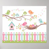 Cute Birds Nest Poster (Voorkant)