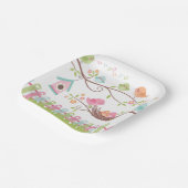 Cute Birds Nest White Papieren Bordje (Gebogen)