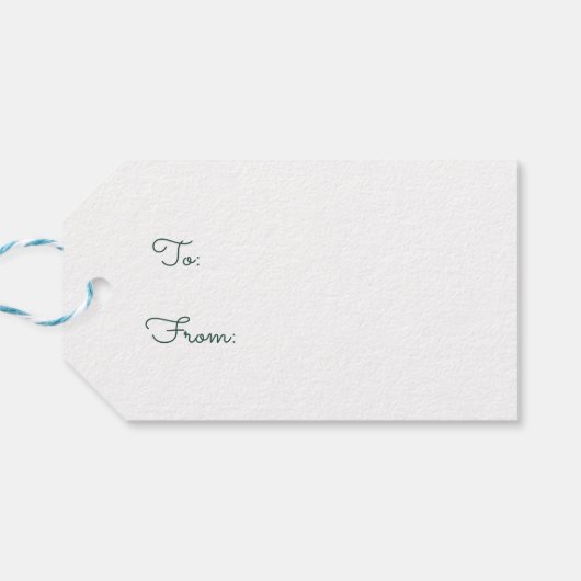 Cute Birds op een Pine Branch-kerstLabel Cadeaulabel (Achterkant Horizontaal)