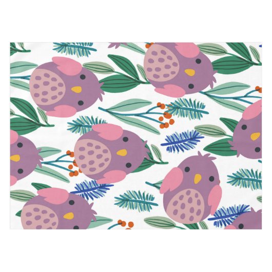 Cute Birds Pattern Tafelkleed (Voorkant (Horizontaal))