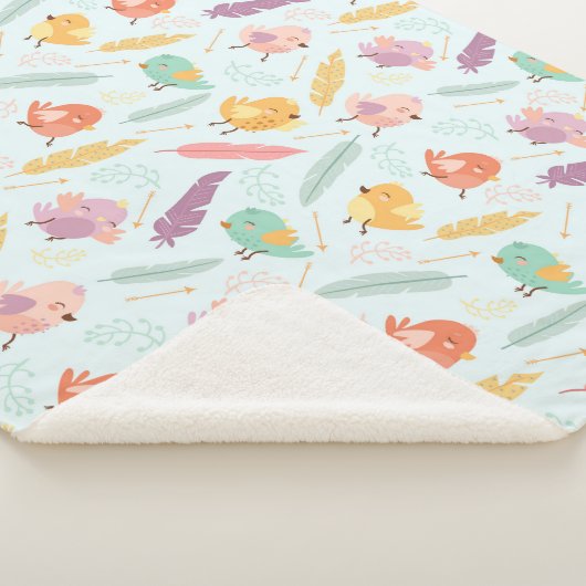 Cute Birds Sherpa Deken (3/4)