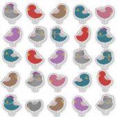 Cute Birds Sticker (Voorkant)