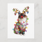Cute Birman Cat Funny kerstfeestcadeautjes Briefkaart (Voorkant)