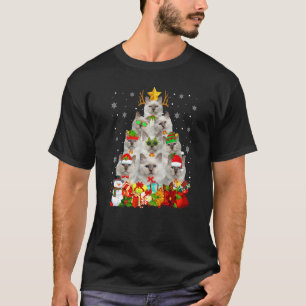 Cute Birmese kat Kerstboom Ornament Kat Xmas T-shirt