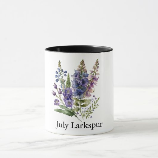 Cute Birth Month Flowers/Juli Larkspur Mok (Midden)