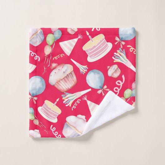 Cute Birthday Bad Handdoek (Wasdoekje)